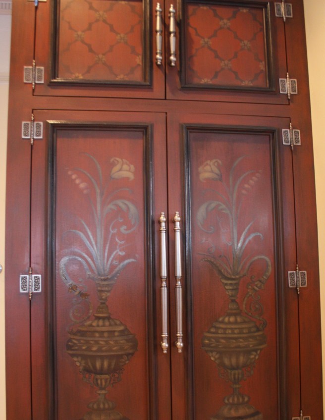 hand painted cupboard